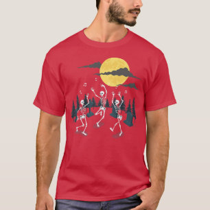 Camiseta Skeletons Dançantes Desafio Halloween Skelet