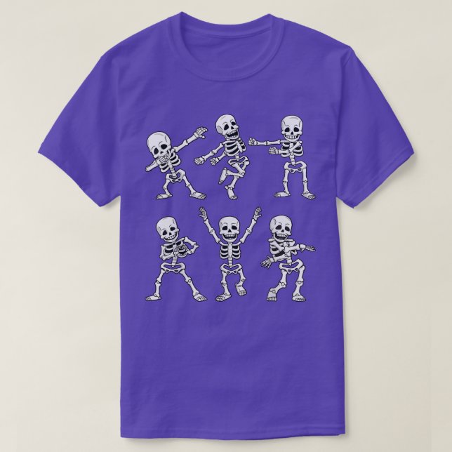 Camiseta Skeletons Dançantes Desafio Meninos Meninas H (Frente do Design)