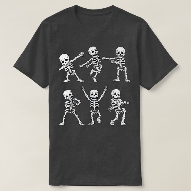 Camiseta Skeletons Dançantes Desafio Meninos Meninas H (Frente do Design)