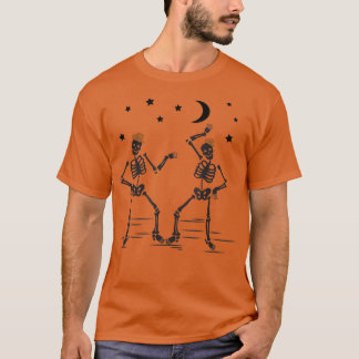 Camiseta Skeletons Dançantes E Loucos Sob A Lua E Starli