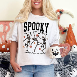 Camiseta Skeletons Dançantes Personalizados e Loucos Hallow
