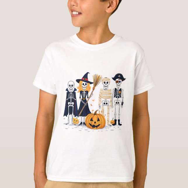 Camiseta Skeletons E Amigos Na Fall Season Hall (Frente)