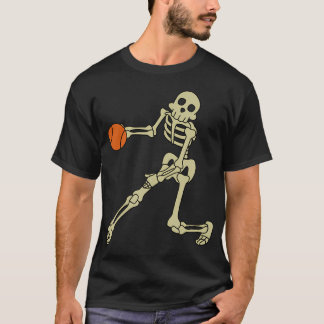 Camiseta Skeletons Engraçado Basquete Skeletons Halloween C