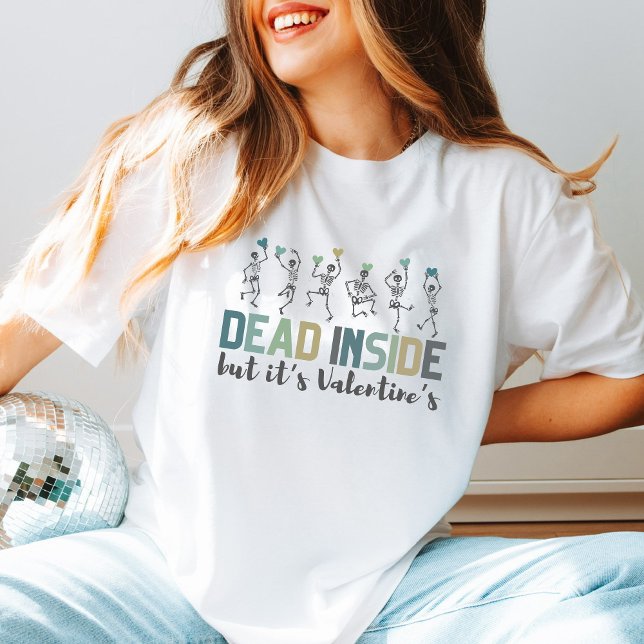 Camiseta Skeletons Engraçados do Dia Anti-Valentine dançand (Criador carregado)