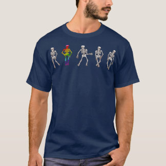 Camiseta Skeletons Orgulho gay Halloween Co do Partido LGB