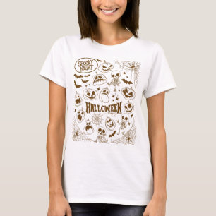 Camiseta Skeletons & Pumpkin dançantes - Dia das Bruxas Lou