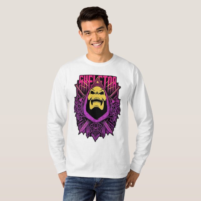 Camiseta Skeletor Rock Versão T-shirt (Frente Completa)