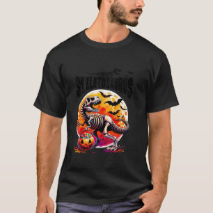 Camiseta Skeletossauro Dinossauros Esqueleto T rex Hallowee