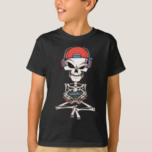 Camiseta Skeletull Vídeo Gamer Halloween Outfit Men Bo