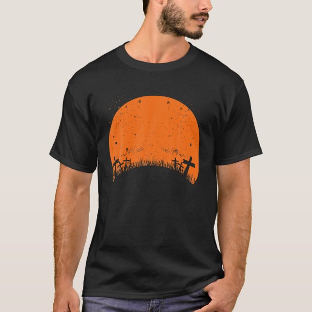 Camiseta Skelset Dance Macabre Vintage Retro Sunset Hallow (Frente)