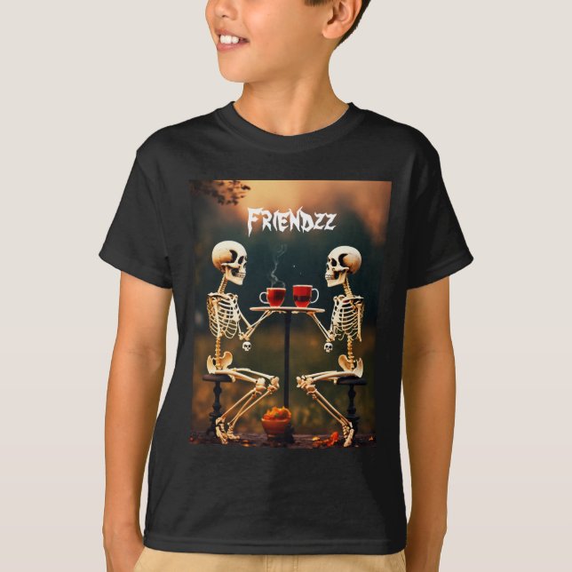 Camiseta Skelton Friends Illustration T shirt (Frente)