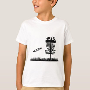 Camiseta Sket de Disc Golf Com Gatos - Disc Golfer Disc Fun