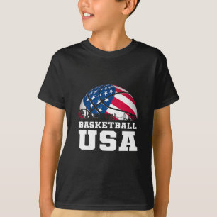 Camiseta Sketll EUA Apoia A Bandeira Do Time EUA Sonho