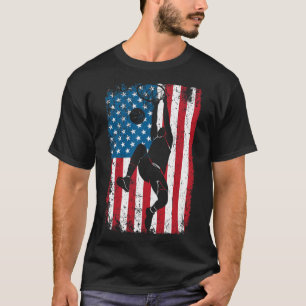 Camiseta Sketll Slam Dunk Desgastada Bandeira Americana Pat