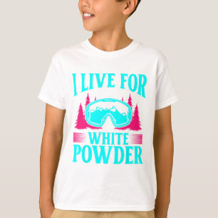 Camiseta Ski 90s, 80s, Roupa De Esqui Que Vivo Para Pó Bran