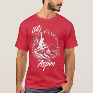 Camiseta Ski Aspen,Colorado Vintage Retro Snow Skiat Vacat