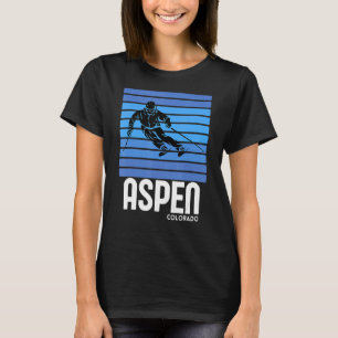 Camiseta Ski Aspen Colorado Winter Sports Vintage Retro Ski