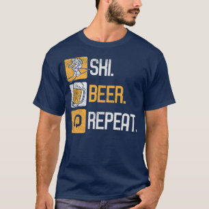 Camiseta Ski Beer Repete Incrível Inverno Esportes de Neve 