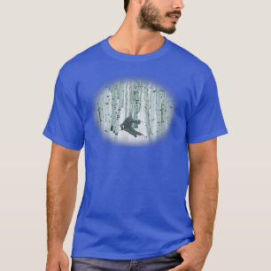 Camiseta Ski Birch Tres Neve Homens Mulheres Diversão Desig