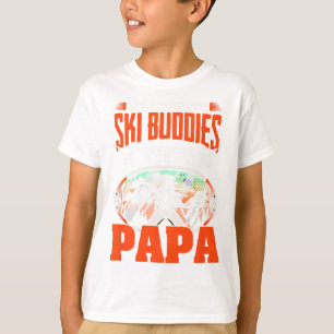 Camiseta Ski Buddies Me Chame Papa Skier Skier Esportes de 