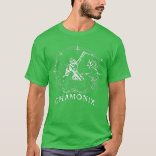 Camiseta Ski Chamonix, França Vintage Snow Skiing Vacing