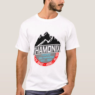 Camiseta Ski Chamonix T Shirt Mont Blanc France Para