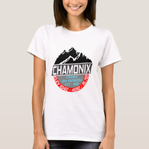 Camiseta Ski Chamonix T Shirt Mont Blanc France Para