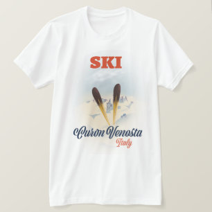 Camiseta Ski Curon Venosta Itália poster de esqui