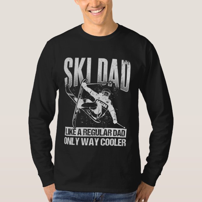 Camiseta Ski Dad Cool Dad Best Dad Mountains Skiing Winters (Frente)