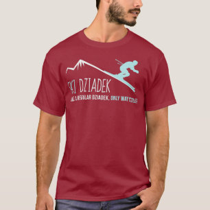 Camiseta Ski Dziadek Engraçado Bonito Presente no Esqui de