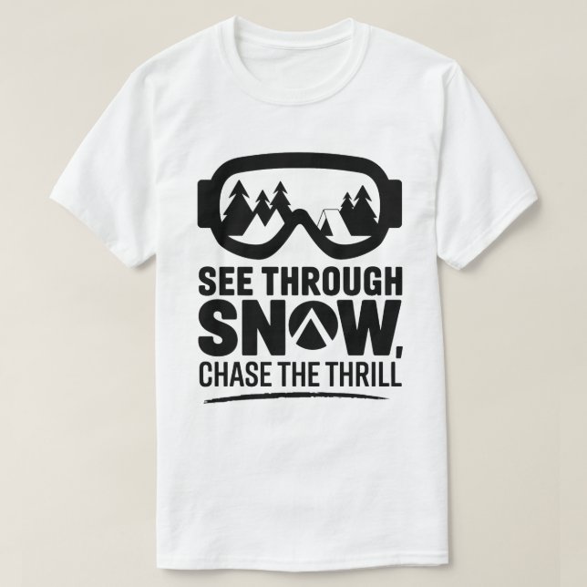 Camiseta Ski Goggles Winter Adventure Snow Cote (Frente do Design)