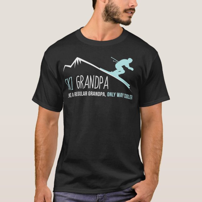 Camiseta Ski Grandpa Engraçado Bonito Presente de Esqui de  (Frente)