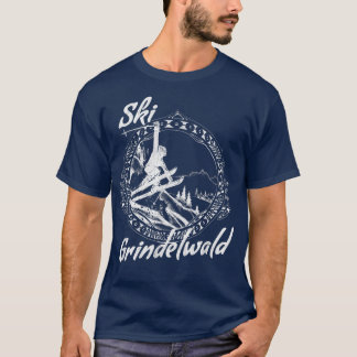 Camiseta Ski Grindelwald, Switzerland Vintage Snow Skiing V