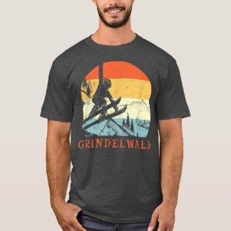 Camiseta Ski Grindelwald, Switzerland Vintage Snow Skiing V