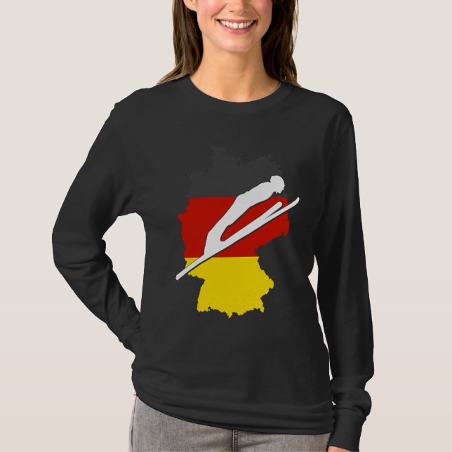 Camiseta ski jumping germany ski flying winter sports ski j (Frente)