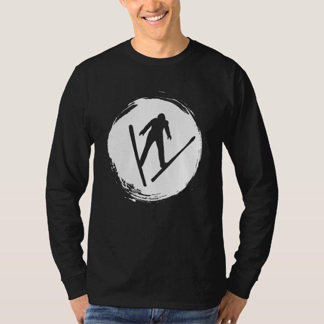 Camiseta ski jumping ski flying ski vacation winter sports  (Frente)