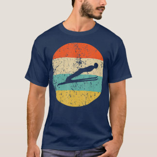 Camiseta Ski Jumping   Vintage Retro Ski Jumper
