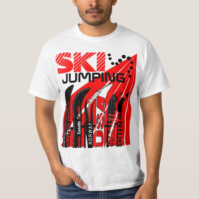 Camiseta Ski Jumping Winter Sport Snowblade T Shirt (Frente)