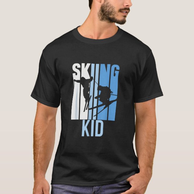 Camiseta Ski Kid Ski Skier Skiers Hobby (Frente)