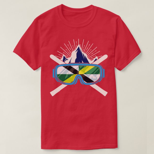 Camiseta Ski Monterey California Flag Skiier Winter S (Frente do Design)