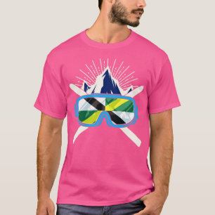 Camiseta Ski Monterey California Flag Skiier Winter S