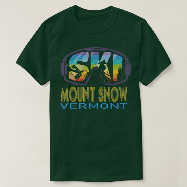 Camiseta Ski Mount Snow Vermont Skiing Vacing (Frente do Design)