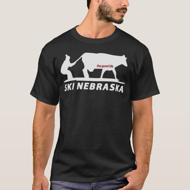Camiseta Ski Nebraska The Good Life (Frente)