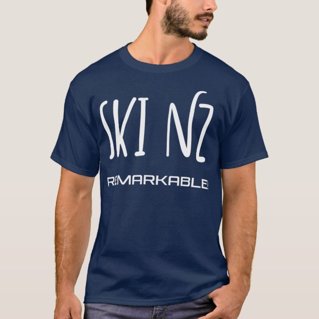 Camiseta Ski New Zealand  the Remarkables Queenstown Text (Frente)