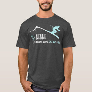 Camiseta Ski Nonno Engraçado Bonito Presente de Esqui de i