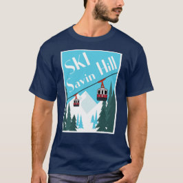 Camiseta Ski Savin Hill Retro Ski Poster Style T-shirt