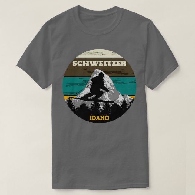 Camiseta Ski Schweitzer Ski Slopes Idaho (Frente do Design)