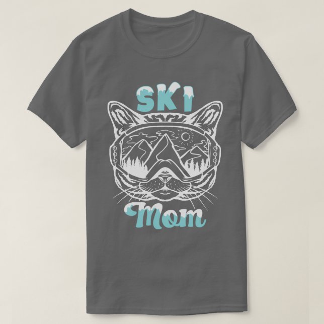 Camiseta Ski Skier Skiing Lil Miss Skier (Frente do Design)