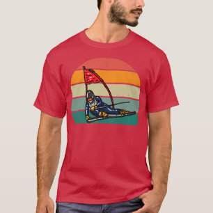 Camiseta ski skier winter snow downhill slalom alps mountai