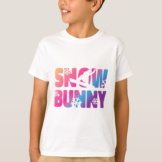 Camiseta Ski Skiing Bunny Snow Bunny  (Frente)